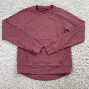 Lululemon Sweater Womens‎ 4 Pink Catch a Moment Crew Neck Sweatshirt Textured